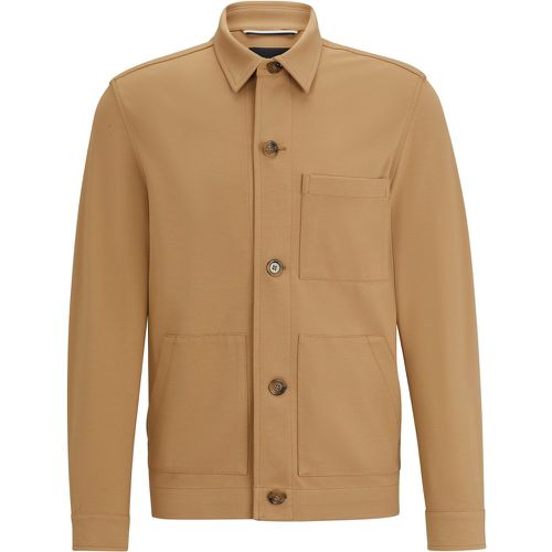 Veste Relaxed Fit boutonnée avec poches plaquées - Boss - Modalova