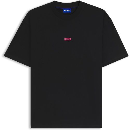 T-shirt Loose en coton avec logo artistique au dos - HUGO - Modalova