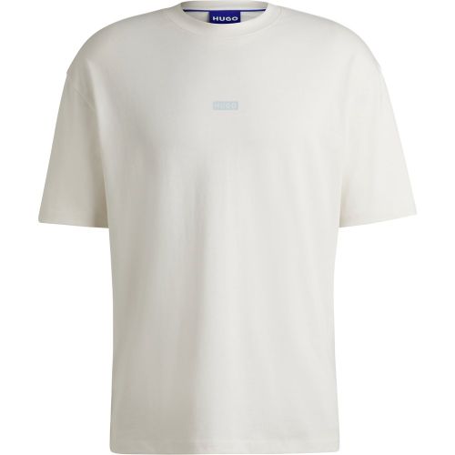 T-shirt Loose en coton avec logo artistique au dos - HUGO - Modalova