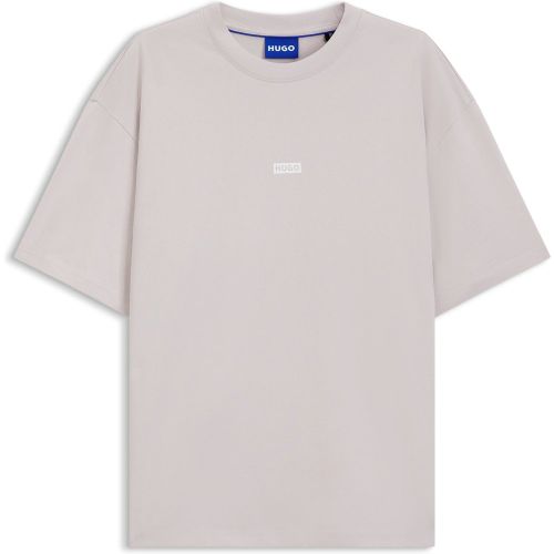 T-shirt Loose en coton avec logo artistique au dos - HUGO - Modalova