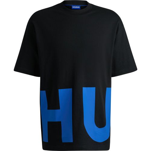 T-shirt en jersey de coton avec logo circulaire - HUGO - Modalova