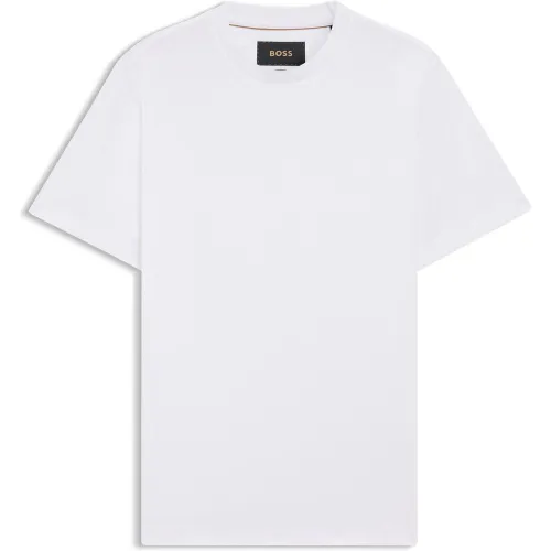 T-shirt à col rond en coton Supima mercerisé - Boss - Modalova