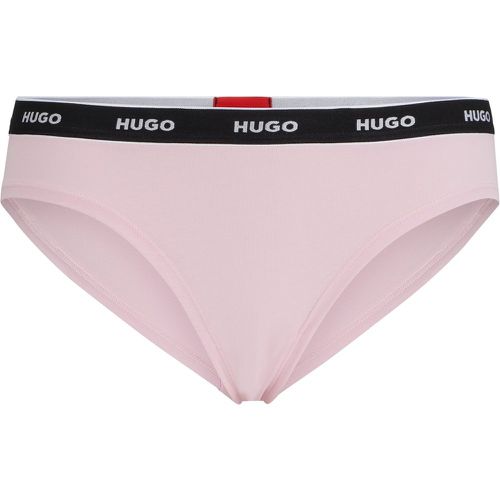 Slip en coton stretch avec taille logotée - HUGO - Modalova