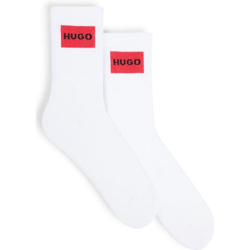Lot de deux paires de chaussettes courtes à étiquettes logotées rouges - HUGO - Modalova