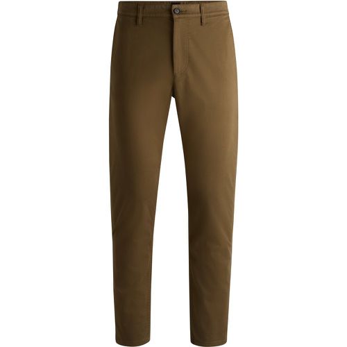 Chino Tapered en satin de coton stretch - Boss - Modalova