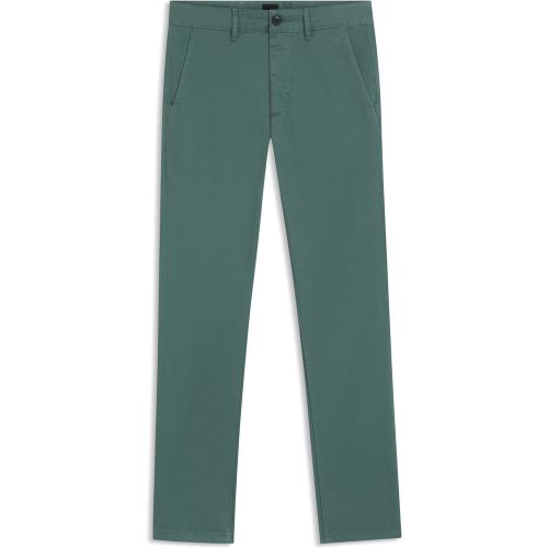 Pantalon Slim en satin de coton stretch - Boss - Modalova