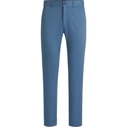 Chino Slim en satin de coton stretch - Boss - Modalova