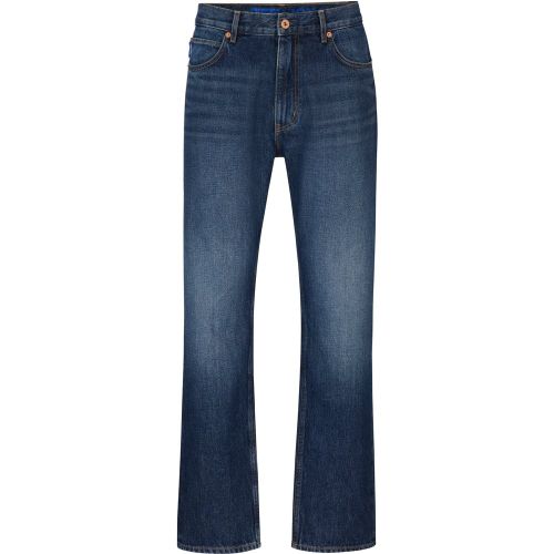 Jean Regular Fit en denim stone-washed bleu marine - HUGO - Modalova