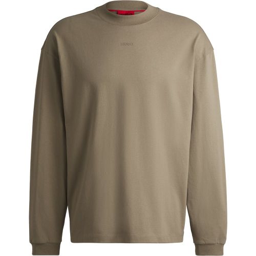 T-shirt Relaxed en jersey de coton à logo imprimé - HUGO - Modalova