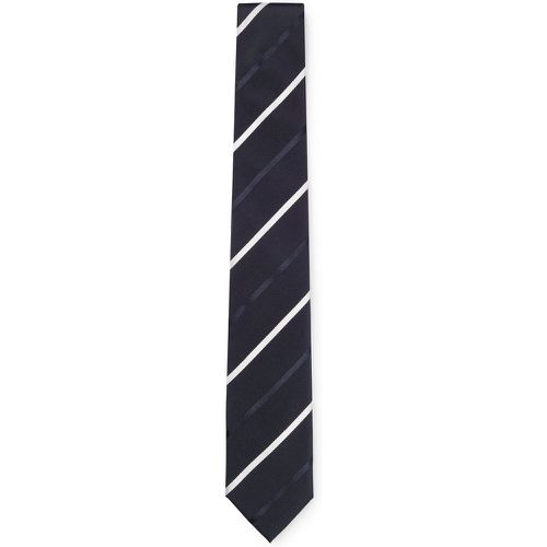 Cravate en jacquard de soie mélangée à rayures en diagonale - Boss - Modalova