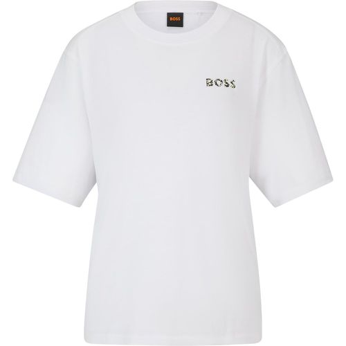 T-shirt en coton à logo artistique - Boss - Modalova