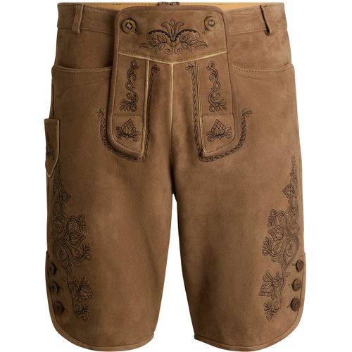 Lederhosen Menswear Trachten en cuir suédé brodé - Boss - Modalova