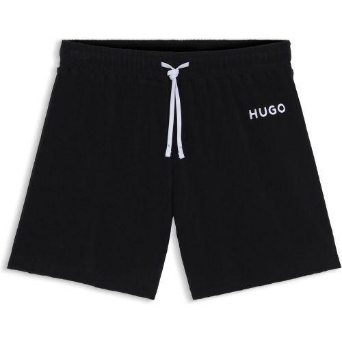 Short en coton mélangé avec logo - HUGO - Modalova