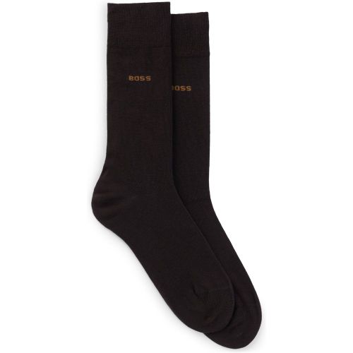 Lot de deux paires de chaussettes mi-mollet avec logos - Boss - Modalova