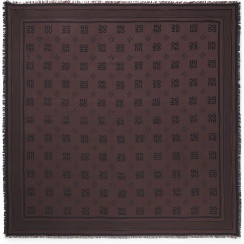 Écharpe en modal avec jacquard à logo revisité - HUGO - Modalova