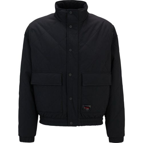 Veste déperlante avec étiquette logotée - HUGO - Modalova