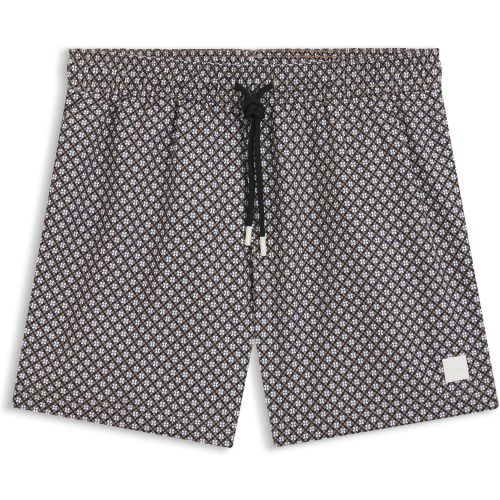 Short de bain imprimé avec badge logoté - Boss - Modalova
