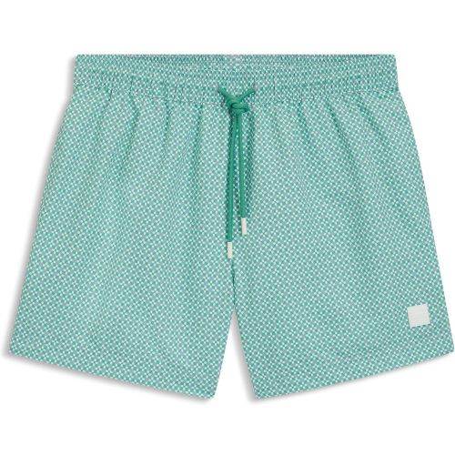 Short de bain imprimé avec badge logoté - Boss - Modalova