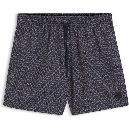 Short de bain imprimé avec badge logoté - Boss - Modalova