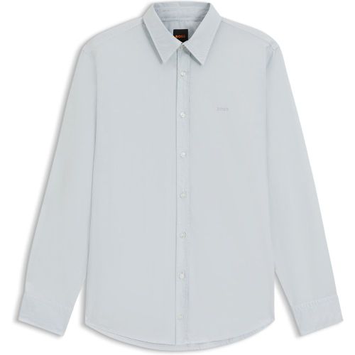 Chemise Regular en popeline de coton avec logo brodé - Boss - Modalova