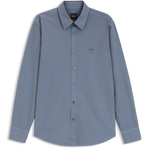 Chemise Regular en popeline de coton avec logo brodé - Boss - Modalova