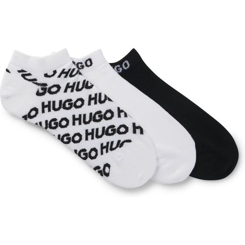 Lot de trois paires de chaussettes basses en coton mélangé - HUGO - Modalova