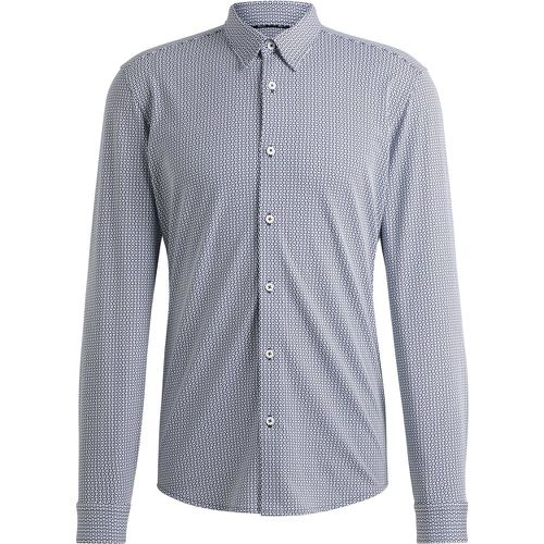 Chemise Slim imprimée en tissu mélangé stretch performant - Boss - Modalova