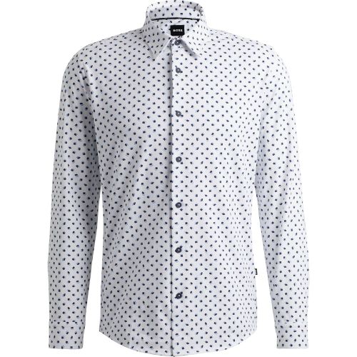 Chemise Slim en jersey de coton mélangé imprimé - Boss - Modalova