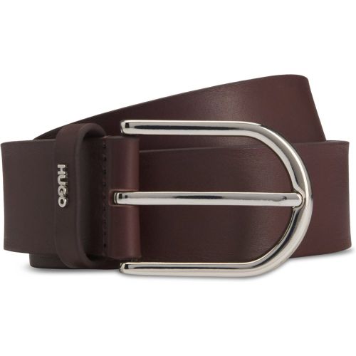 Ceinture en cuir avec passant logoté - HUGO - Modalova