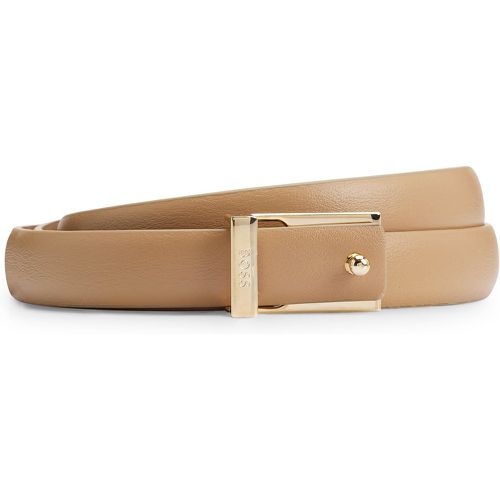 Ceinture en cuir italien avec passant logoté - Boss - Modalova