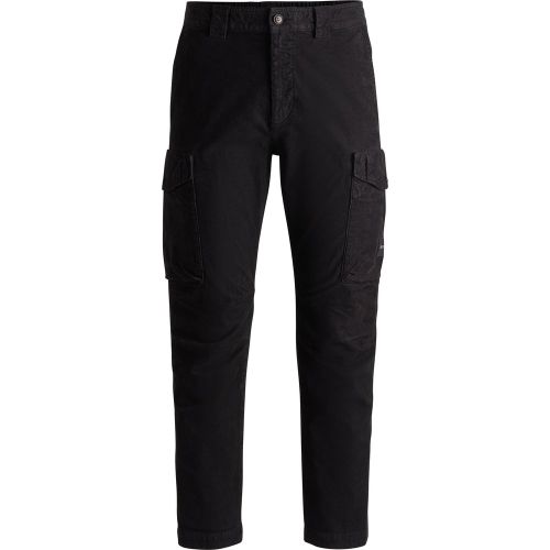 Pantalon cargo Straight en velours côtelé de coton stretch - Boss - Modalova