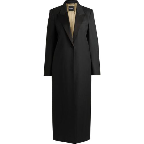 Manteau long style smoking en tissu stretch - Boss - Modalova