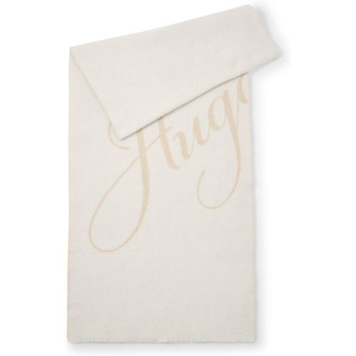 Écharpe en laine mélangée avec logo jacquard - HUGO - Modalova
