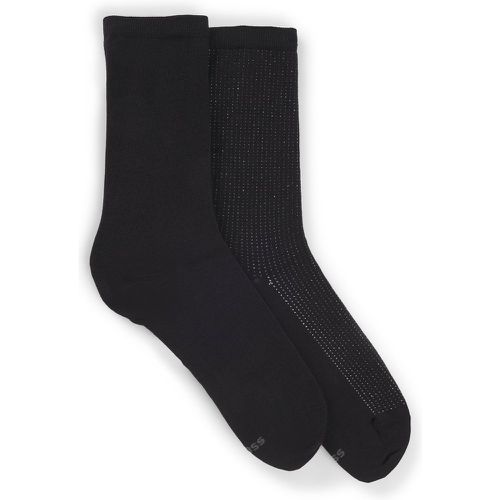 Lot de deux paires de chaussettes mi-mollet en coton mélangé - Boss - Modalova