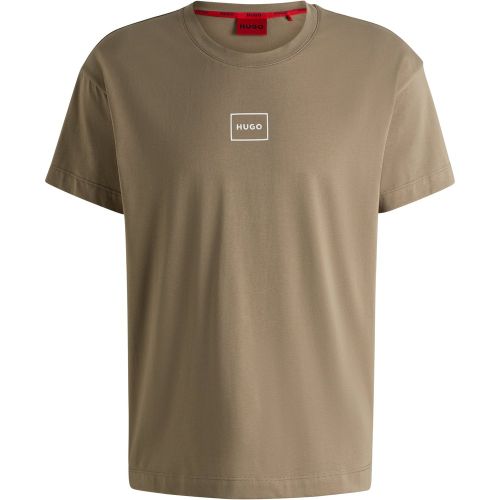 T-shirt en coton stretch à logo imprimé - HUGO - Modalova