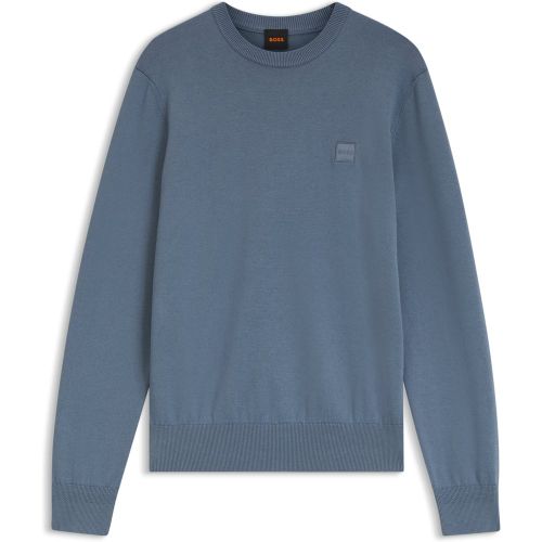 Pull en coton mélangé avec écusson logo - Boss - Modalova