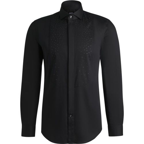 Chemise habillée Slim avec plastron à ornements - Boss - Modalova