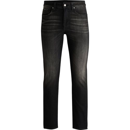 Delaware Jean Slim en denim stretch confortable noir - Boss - Modalova