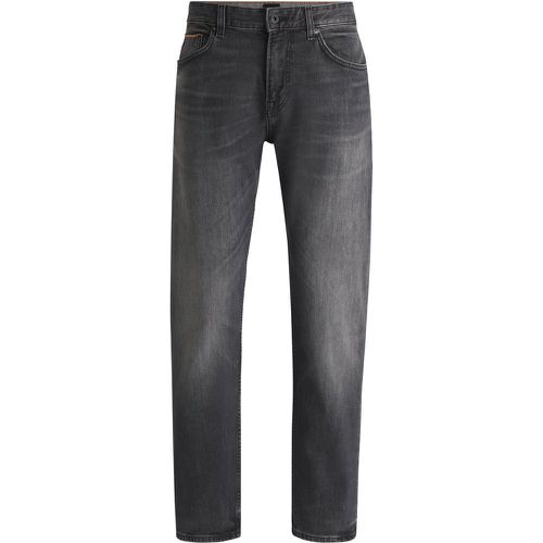 Maine Jean Regular gris en denim selvedge stretch confortable - Boss - Modalova