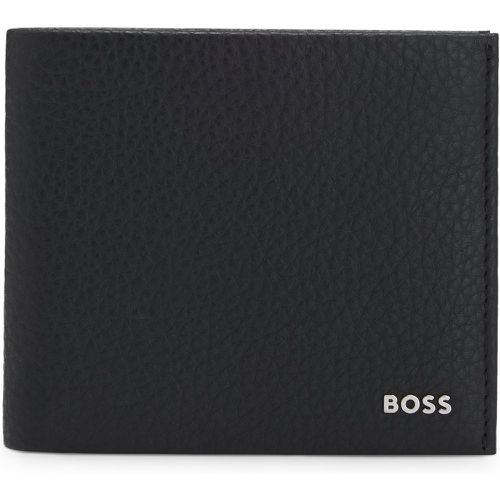 Portefeuille en cuir grainé avec logo lisse - Boss - Modalova