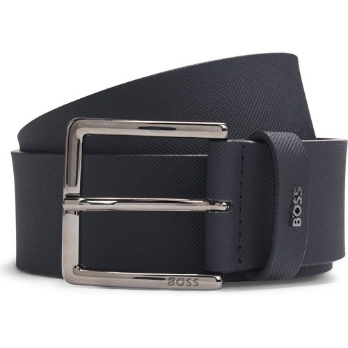 Ceinture en cuir emé avec boucle à ardillon et passant logoté - Boss - Modalova