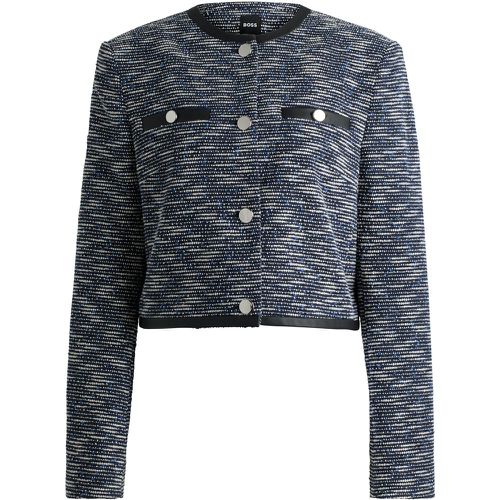 Veste courte en tweed de coton mélangé - Boss - Modalova