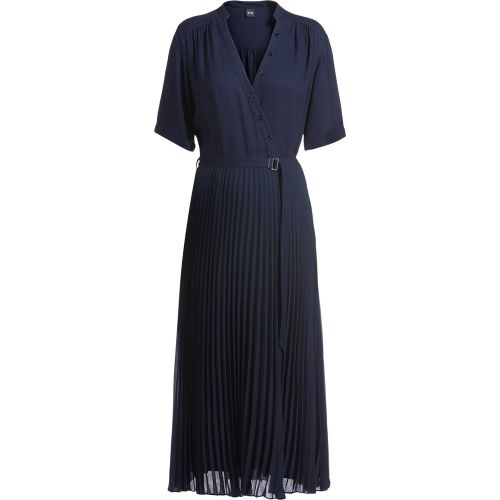 Robe à ceinture et jupe plissée - Boss - Modalova