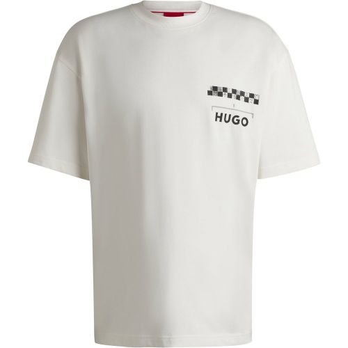 T-shirt en jersey de coton à imprimés course automobile - HUGO - Modalova