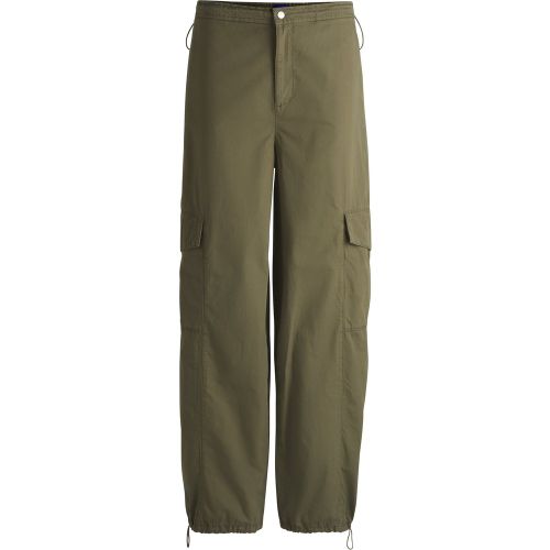 Pantalon parachute Relaxed en popeline de coton - HUGO - Modalova