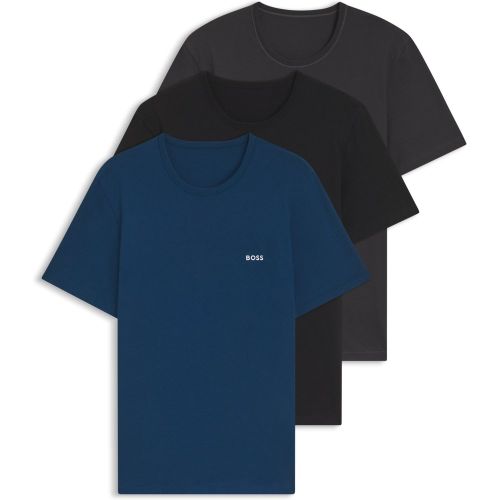 Lot de trois t-shirts en coton à logo brodé - Boss - Modalova