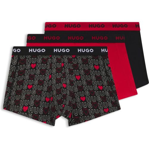 Lot de trois boxers courts - HUGO - Modalova