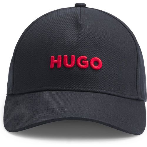 Casquette en twill de coton avec logo sur le devant et la visière - HUGO - Modalova