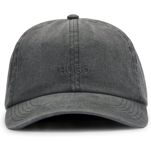 Casquette en twill de coton à 6 panneaux avec logo brodé - HUGO - Modalova