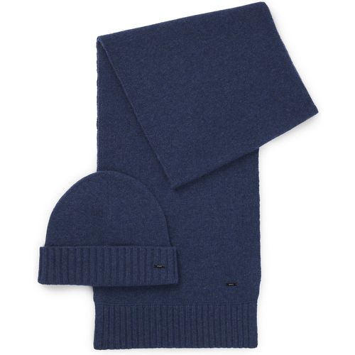 Coffret cadeau bonnet et écharpe en laine mélangée - Boss - Modalova